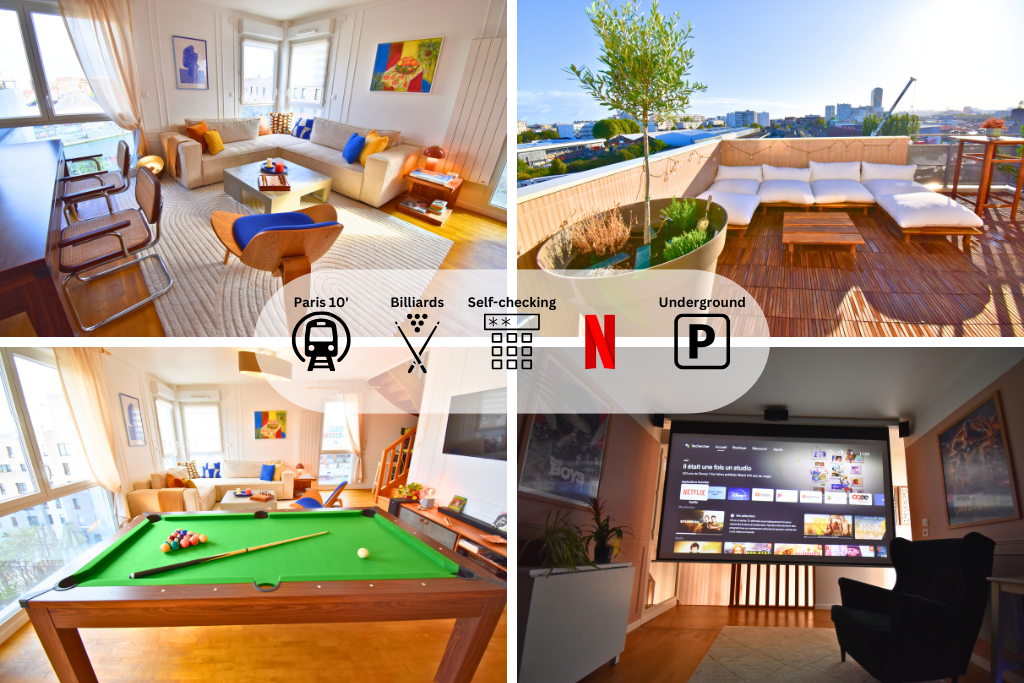 Le Belvédère Parisien - Terrasse, Billard